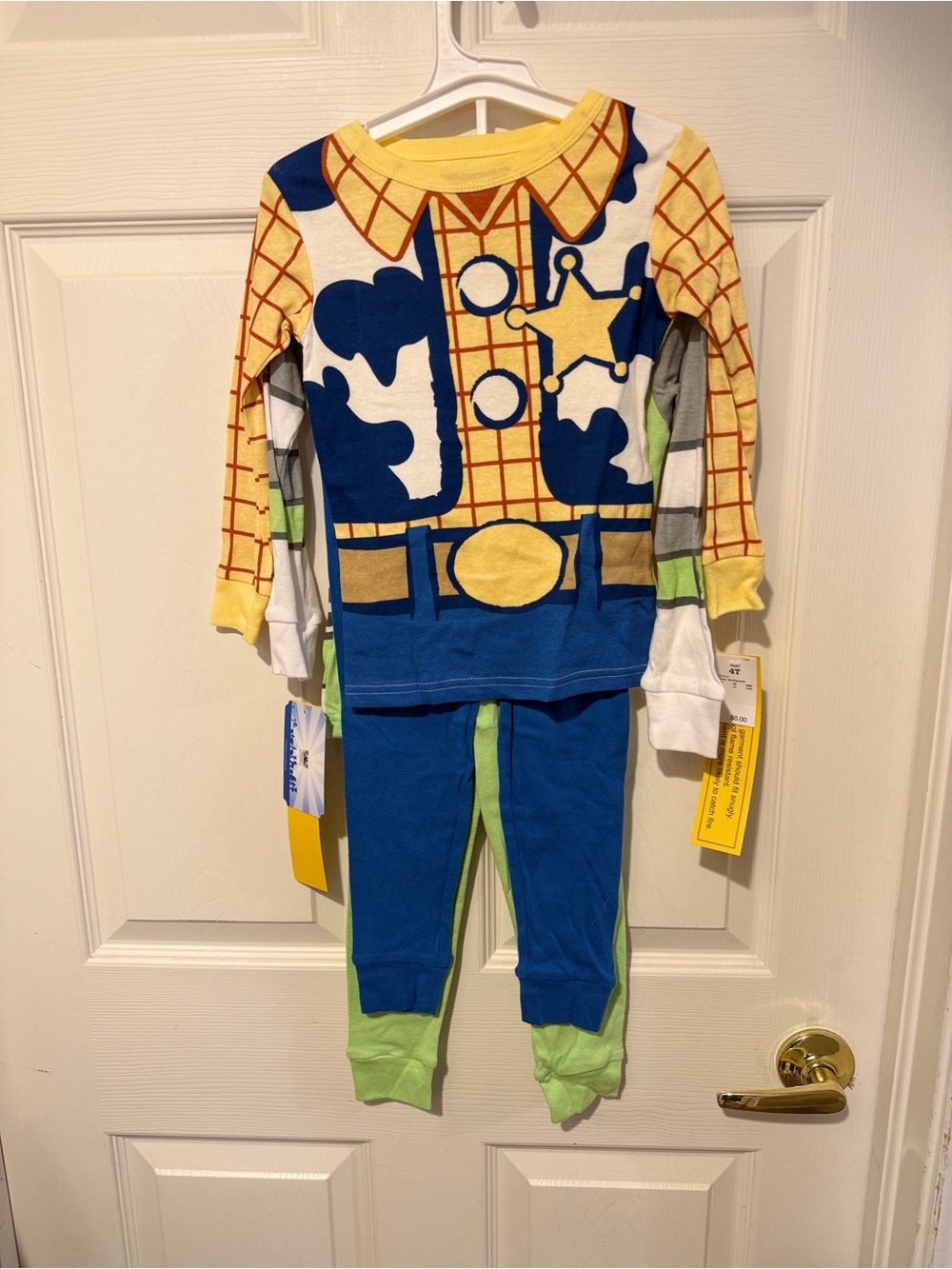 Disney Pixar Toy Story Woody & Buzz Lightyear Pajama Set 4T NWT Toddler PJs - Picture 2 of 8